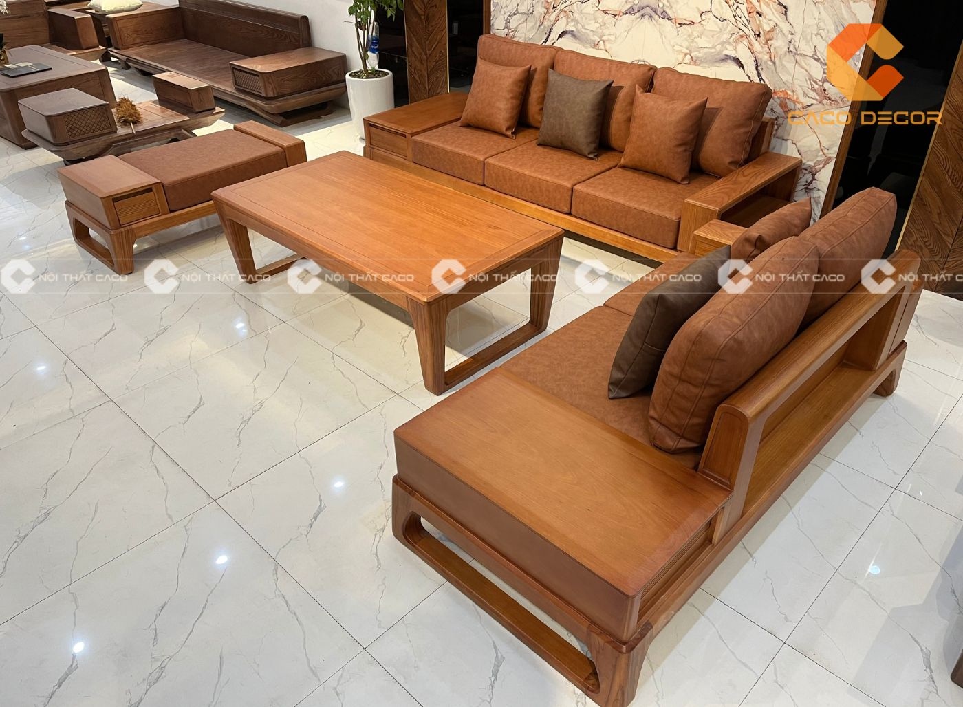 BST mẫu sofa gỗ gõ đỏ bền đẹp, bán chạy tại NỘI THẤT CACO 2